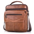 thumbnail image 1 of Bolso de hombro de cuero para hombre, bolso de hombro de cuero genuino, bolso de muñeca, bolso de hombro para hombre, bolso bandolera, bolsos de mensajero, regalo para hombres, 1 of 5