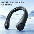 thumbnail image 5 of JISULIFE Upgraded Portable Neck Fan, 5000mAh Rechargeable with Ergonomic Neck Support, 5-Speed Adjustable 16.5H Max Cooling, Hands-Free & Bladeless Design for Indoor & Outdoor Use, 5 of 8