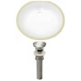 thumbnail image 1 of 19.5-in. W Oval Bathroom Undermount Sink Set In White - Brushed Nickel Hardware - Overflow Drain Incl. AI-24763, 1 of 6
