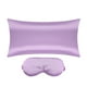 thumbnail image 1 of Funda de almohada de satén REGALWOVEN con cremallera oculta y máscara para dormir Reina morada, 1 of 6