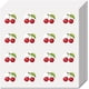 thumbnail image 1 of 128 pegatinas de cereza, de plástico, autoadhesivas, impermeables, con puntos rojos pequeños y redondos, de dibujos animados., 1 of 9