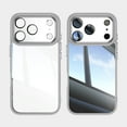 thumbnail image 3 of ELEHOLD Case for iPhone 17 Pro Max, Clear Shockproof Hybrid Phone Case with Built-in Camera Lens Protector,Gray, 3 of 6