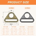 thumbnail image 2 of Uxcell Triangle Buckle Adjuster, Triangle D Ring Metal Buckles with Bar Swivel Clip for Bag Straps Webbing Dog Tag Clip Blcak/Bronze 1.3 Inch, 2 of 7