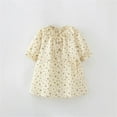 thumbnail image 2 of Coerni Little Girl Round Neck Floral Print Swing Dress Simple Frock Short Fly Sleeve Dress Kids Cute Rustic Summer Outfits, 2 of 6