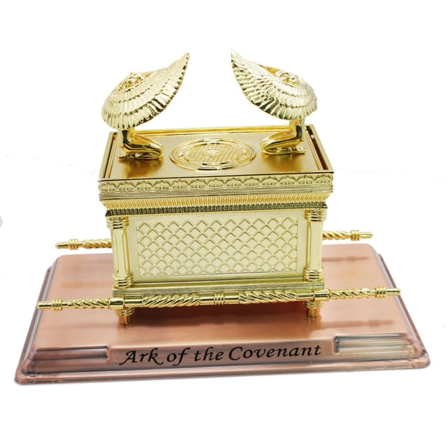 Miniature Metal Ark of The Covenant Replica, Israel Religious Home Decoration Shelf Display Craft Piece