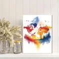 thumbnail image 2 of Qisvanset 12x16 Inch Dinosaur World Map Canvas Wall Art, Animal Watercolor Art Kids Nursery Room Decor, 2 of 8