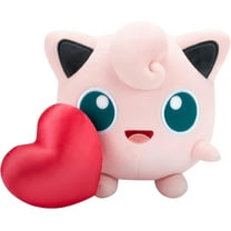 Pokemon 8" Valentine Jigglypuff Plush w/Heart Emoji Accessory - 2026 Limited Edition - Officially Licensed - Authentic Soft Stuffed Valentine's Day Animal Toy Figure - Gift for Her, Him & Fans!