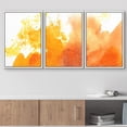 thumbnail image 2 of wall26 Framed Canvas Print Wall Art Set Yellow &amp; Orange Paint Splatter Explosion Abstract Shapes Illustrations Modern Art Bohemian Dramatic for Living Room, Bedroom, Office - 16"x24"x3, 2 of 5