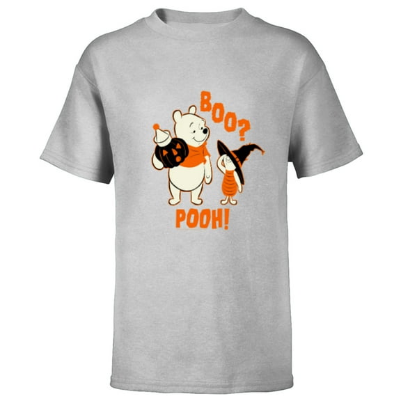 Disney Winnie the Pooh Boo Pooh Halloween - Short Sleeve T-Shirt for Kids - Customized-Athletic Heather