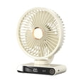 thumbnail image 1 of Ventilador de escritorio portátil con refrigeración personal, pantalla digital, 5 velocidades ajustables Blanco, 1 of 9
