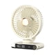 thumbnail image 1 of Ventilador de mesa portátil con 5 velocidades, pantalla digital ajustable, recargable y ligero. Blanco, 1 of 9