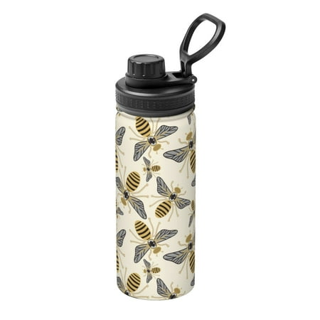 

Goofa Flying Bees1 Print 18oz Sports Insulated Kettle With Straw Water Bottle Sports Water Bottle For Running Hiking Cycling Climbing Mans Womans
