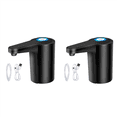 thumbnail image 1 of 2X Water Dispenser 5 Gallon - Water Pump for 5 Gallon Bottle, Water Jug Pump USB Rechargeable Universal Automatic,2 x Water Dispenser 2 x usb data cable,Black, 1 of 9