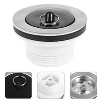 Topbathy Drain Plug Kitchen Sink Stainless Steel White 1Pcs For Household Users