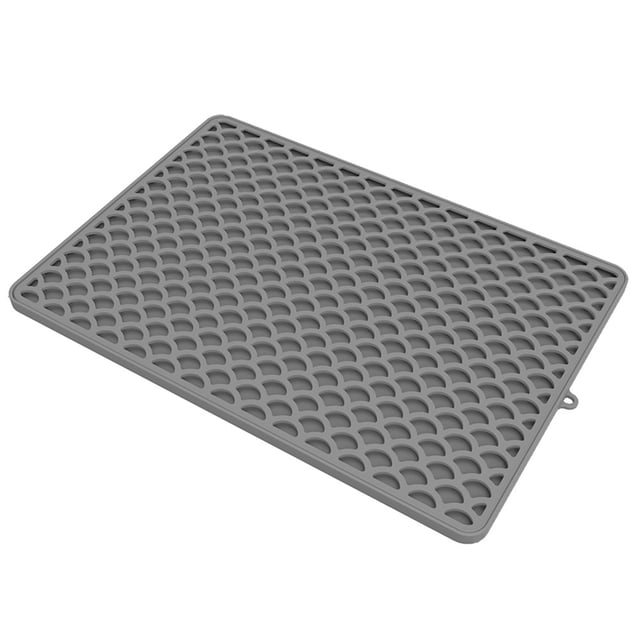 Alfombrilla de secado de platos para mostrador de cocina, súper absorbente, silicona, fácil de limpiar