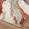 thumbnail image 3 of Luxe Weavers Geometric Abstract Red 2x7 Art Deco Marble Swirl Area Rug, 3 of 10