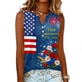 thumbnail image 5 of 250th Anniversary Usa Shirt Women Casual National Flag Print Sleeveless Shirts Patriotic Shirts Tees, 5 of 7
