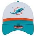 thumbnail image 2 of Men's New Era  White/Aqua Miami Dolphins Dashmark Rays 39THIRTY Flex Hat, 2 of 5