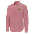 thumbnail image 2 of Men's Antigua Red Denver Nuggets Porter Woven Long Sleeve Button-Down Shirt, 2 of 3