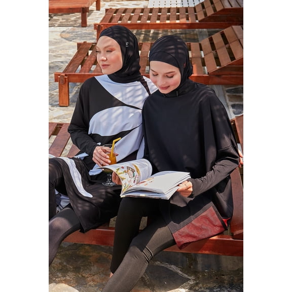 Lycra Navy Burkini Modest Swimwear M2323 USA