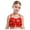 Red, variant on Haitryli Big Girls Jazz Dance Shirt Shiny Glittery Sequins Sleeveless Halter Crisscross Back Metallic Crop Top Gold 12
