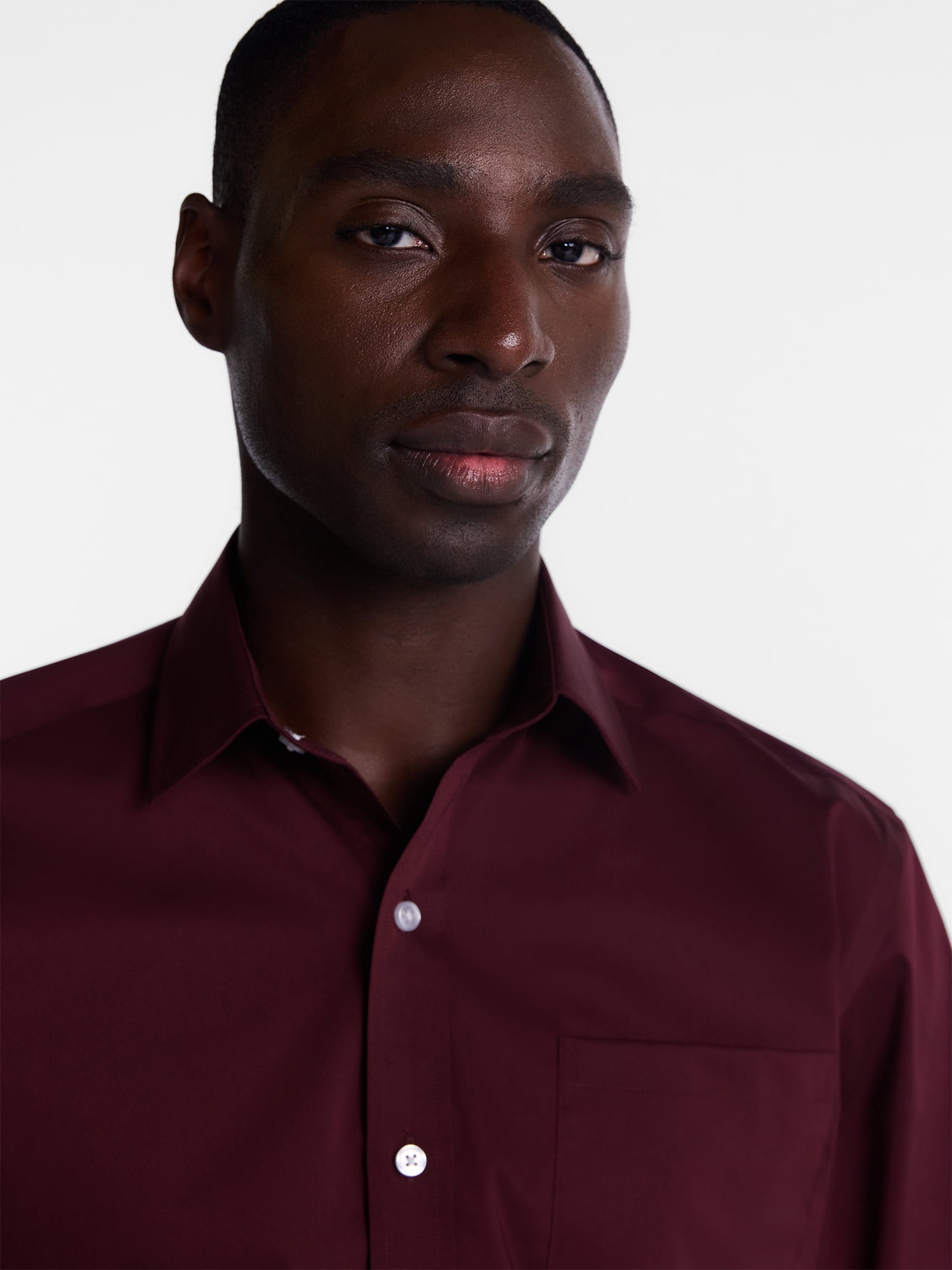 George Men's and Big Men's Classic Fit Dress Shirt with Long Sleeves, Sizes S-3XL
