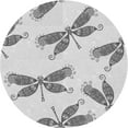 thumbnail image 1 of Ahgly Company Indoor Round Patterned Platinum Gray Area Rugs, 6' Round, 1 of 6