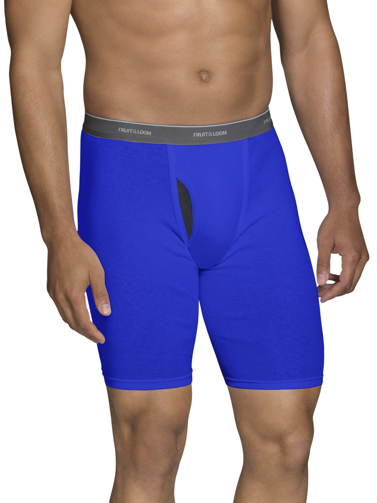 Fruit of the Loom Men's CoolZone Fly Assorted Long Leg Leg Boxer Briefs, 5 Pack