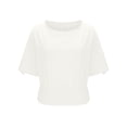 thumbnail image 6 of Vekome Womens Short Sleeve Shirts Plus Size Pullover Tops Round Neck Casual Tee Shirts Solid Color Summer Blouses White, 6 of 6