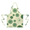 thumbnail image 2 of Green Tie Dye Fan Pattern Apron-Garden Aprons for Women with Pockets-Cotton Linen Waterproof Kitchen Cooking Gardening Aprons Adjustable for Kitchen,Cooking,BBQ and Salon 33x27 Inch, 2 of 7