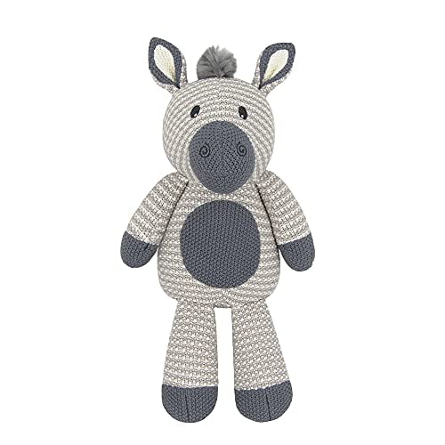 Finn Giraffe Premium 100% Cotton Super Cute Soft & Fun Stuffed Animal Character Living Textiles Baby Knitted Toy Rattle for Infant,Newborn,Nursery,Stuff,Knit,Gift,Shower,Unisex 