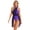 Dark Purple, variant on iixpin Women's Lyrical Ballet Dance Dress Modern Contemporary Dance Costume Halter Neck Cutout Back Dancewear Dark Purple XL