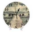 thumbnail image 2 of Reloj de pared con números arábigos, silencioso, de 10 pulgadas, estilo rústico retro, decorativo para sala de estar, cocina, hogar, baño y dormitorio, 2 of 7