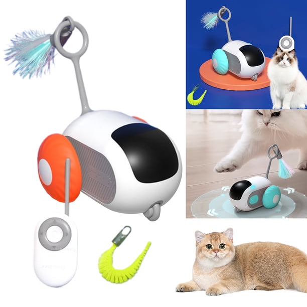 Gravity Runner Juguete Eléctrico para Gatos Con Control Remoto Autoentretenimiento Y Alivio Del Aburrimiento (naranja) Naranja