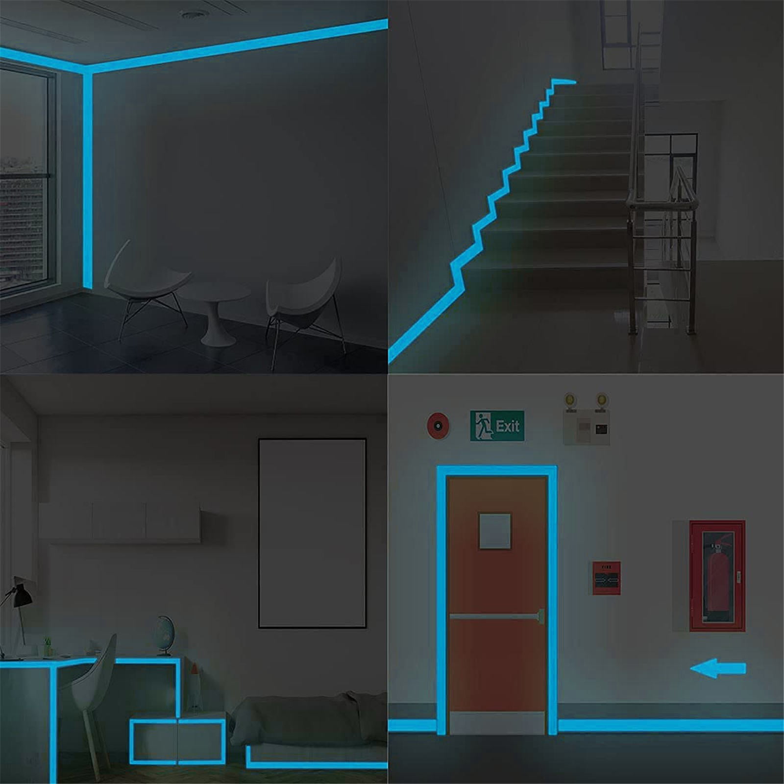Glow in The Dark Tape - 30 ft x 1 inch - Glow-in-The-Dark Luminous  photoluminescent/Luminescent Emergency roll Safety Egress Markers Stairs,  Walls, Steps, exit Sign Parent 1: Buy Online at Best Price