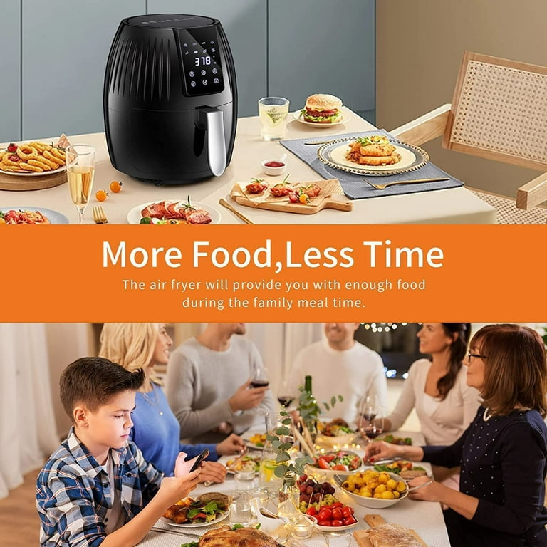1pc , Air Fryer , 5 Quart Air Fryer Oven With Smart Cooking Programs ,  Large Capacity Multifunctional Electric Fryer , Household Electronic Touch  Cont