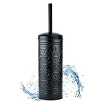 Autumn Alley Toilet Bowl Brush and Holder Bathroom Accessories, Bathroom Toilet Brush for Modern Farmhouse Bathroom Decor, Standing Rustic Toilet Bowl Brush with Holder, Bathroom Decor Sets, Black