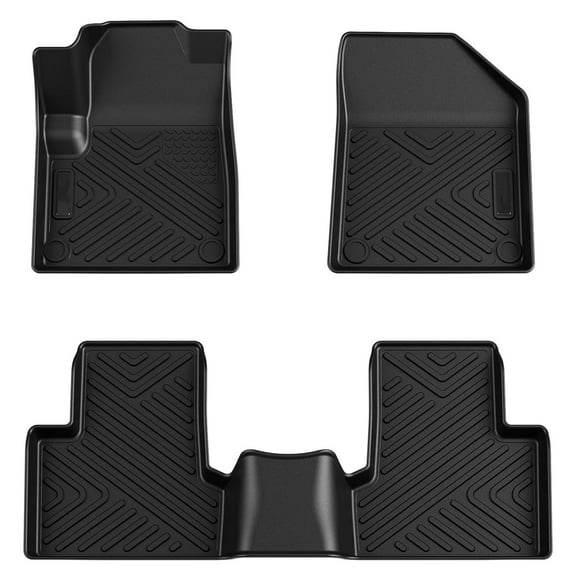 Ladcaser Floor Mats Compatible for JeepCherokee 2015-2021 (Not Compatible for GrandCherokee), TPE All Weather Car Floor Liner Mats Accessories Black