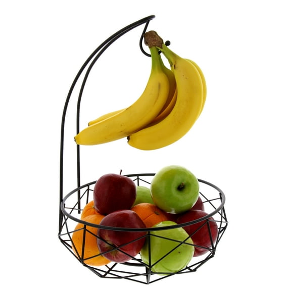 Cuisinart Stainless Steel Fruit Basket with Banana Hanger, Matte Black - Fruit Storage Basket with Banana Holder to Showcase and Organize your Fresh Produce