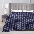 thumbnail image 4 of KLL Fleece Blanket Plush Throw Blanket Purple and Blue Squares ,Soft Fuzzy Cozy Flannel Blanket for Couch Sofa Bed.(80"x60" ), 4 of 7