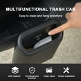 thumbnail image 3 of Car Clamshell Recycle Bin Trash Case Hanging Vehicle Garbage Dust Case Storage Box Black ABS Square Trash Case Car Automatic Rebound Cover Bin Car Interior Accessories, 3 of 9