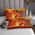 thumbnail image 3 of Little Cat Bedspread Set Fall Leaves Quilt Set Twin,Maple Tree Coverlet Set Autumn Plant Leaf Quilted,Cartoon Pet Animal Kitten Cute Room Decor, 3 of 5
