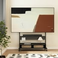 thumbnail image 6 of FITUEYES Rolling TV Stand with Wheels for 70-100 inch TVs,with Two Wooden Large Storage,Black, 6 of 8