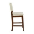 thumbnail image 4 of Home Square 24" Wood Counter Stool with Cushioned Seat in Cream - Set of 2, 4 of 6