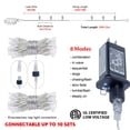thumbnail image 4 of Luces navideñas Hopolon azul y blanco, 33 m, 100 LED, 4 of 7