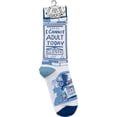 thumbnail image 2 of Novelty Socks I Can Not Adult Today Socks Fabric Womens 34076, 2 of 2