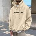 thumbnail image 3 of MHFRRA Sudadera con Capucha de Manga Larga para Hombre, Informal, Cómoda, con Forro, para Exteriores E Invierno Beige, 3 of 6