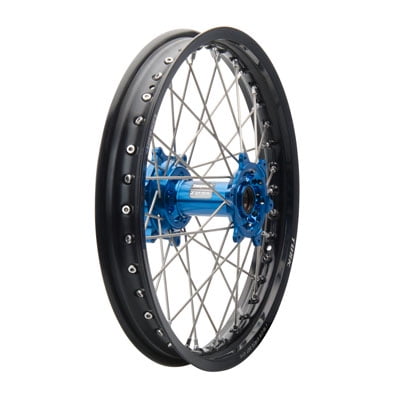 Impact Complete Wheel Rear 19 x 2.15 Black Rim/Silver Spoke/Blue Hub for Yamaha YZ250F 2002-2018 
