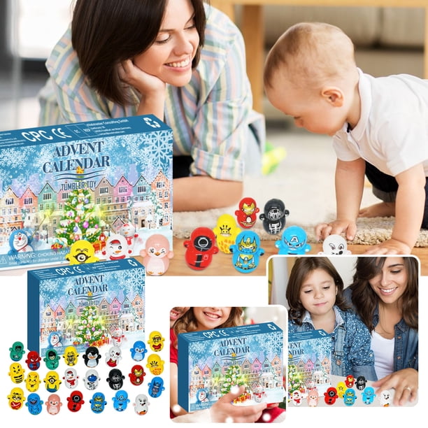 Christmas Advent Calendar 2024 Christmas Calendar Toy -24 Day Countdown Calendar, Kit Includes 24 Characters, Surprise Gifts For Children And Fans Christmas Gifts for Kids, Adults