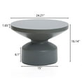 thumbnail image 6 of Round Outdoor Coffee Table, Gray MGO Table, Patio Side Table - 24 Inch, 6 of 6